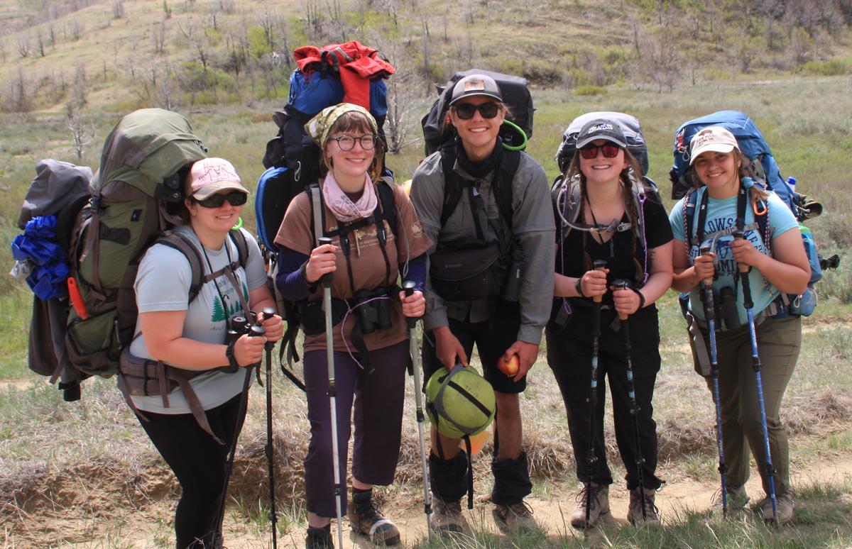 Desiree Hagenbeck, Abby Kopp-Reddy, Joseph Hulet, Mikaela Peterson, and Anna Troyna in the Badlands