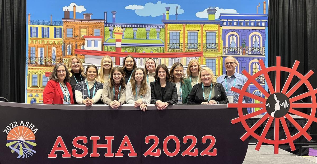 UMD students and faculty at the 2022 American Speech-Language-Hearing Association convention in New Orleans