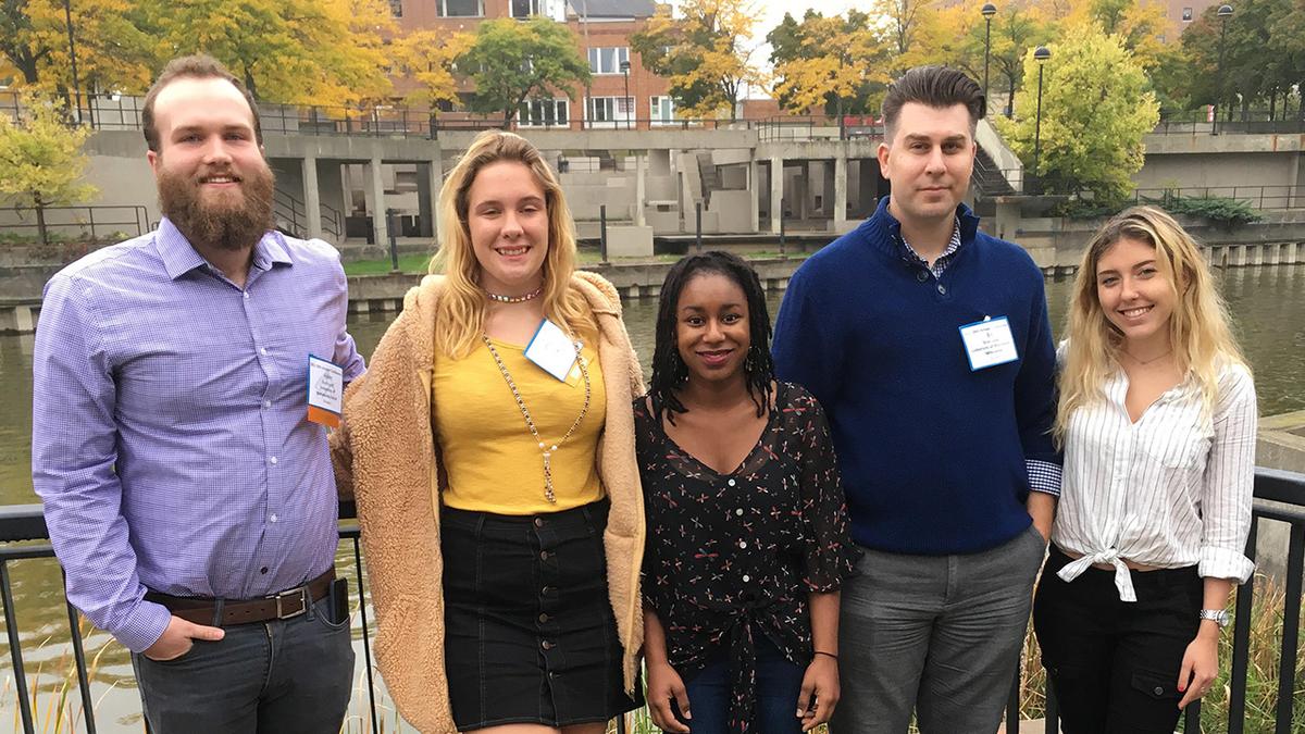 UMD student Adam Reinhardt with other attendees of Flint Water Conference