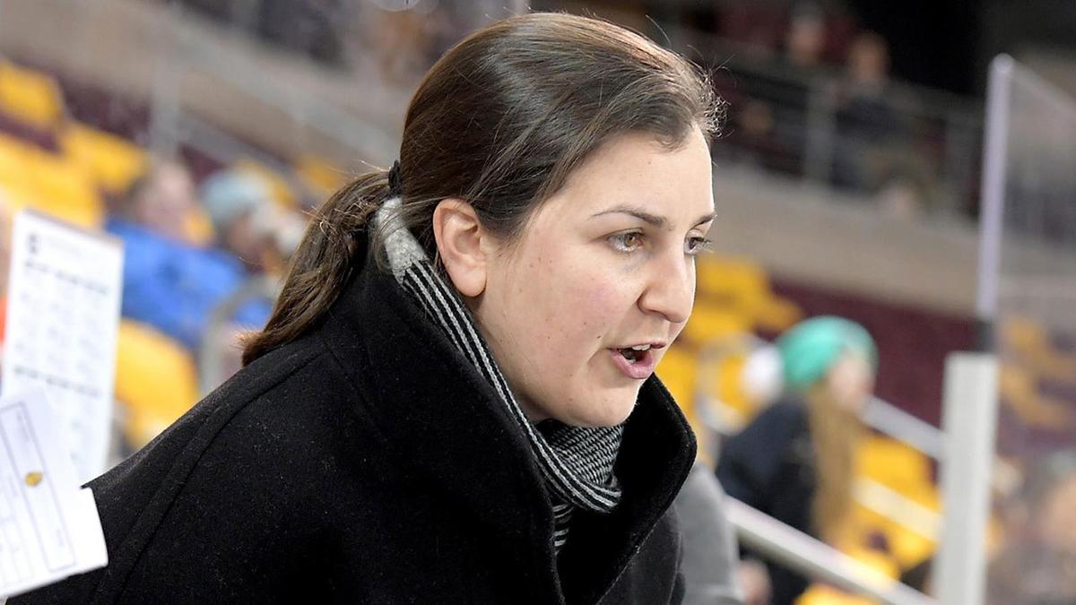 UMD Head Coach Maura Crowell, women's hockey