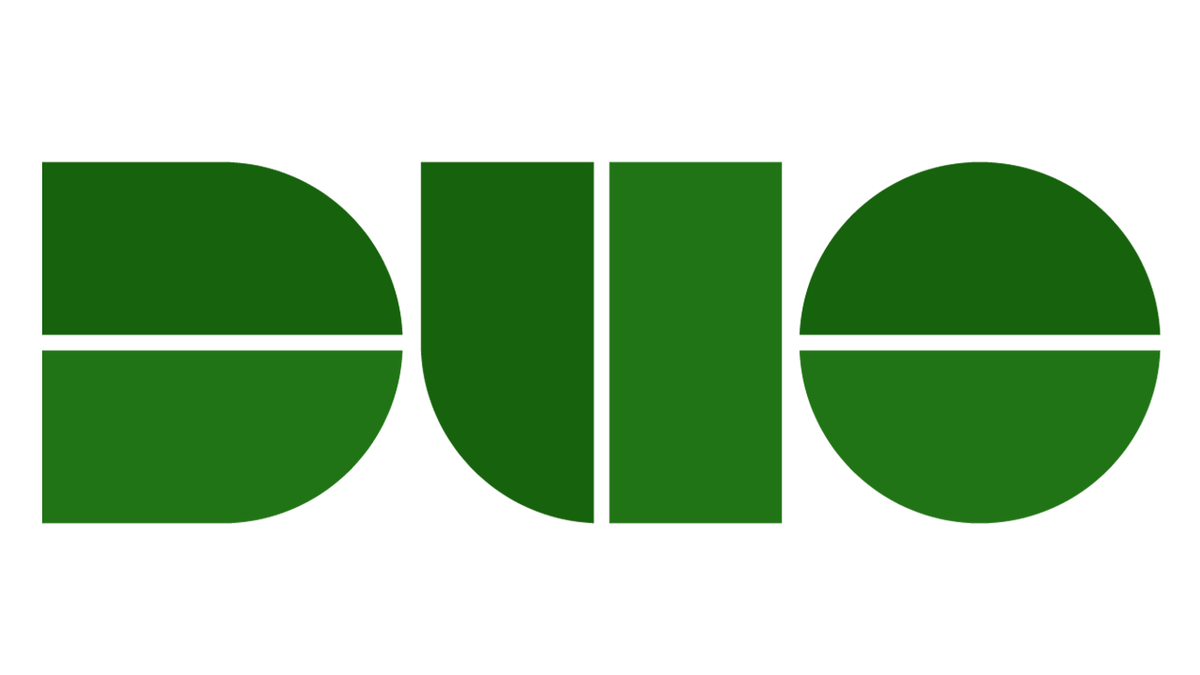 The word "Duo" in green type