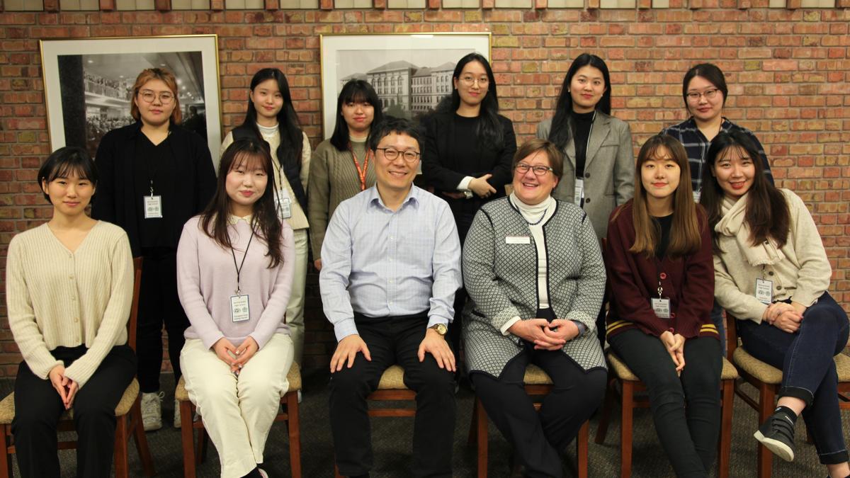 UMD Dean Jill Pinkney Pastrana with teachers from South Korea