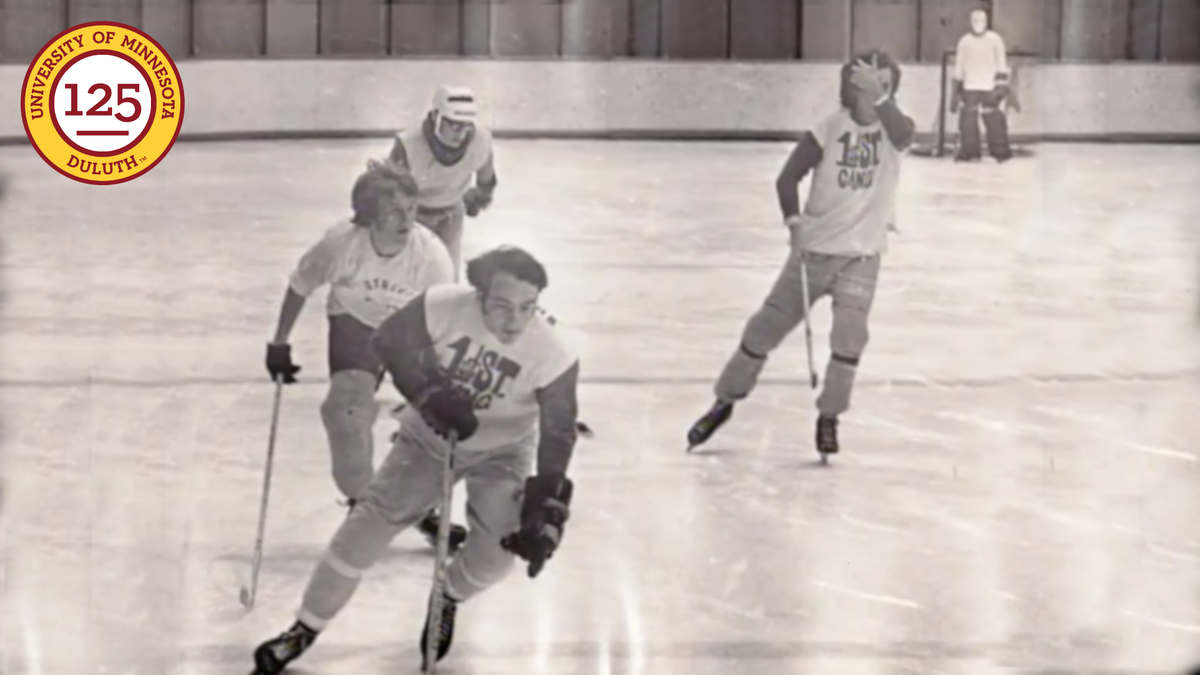 First Street Gang intramural hockey team in action.
