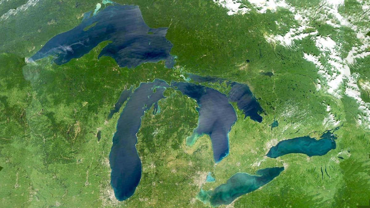 map of the Great Lakes