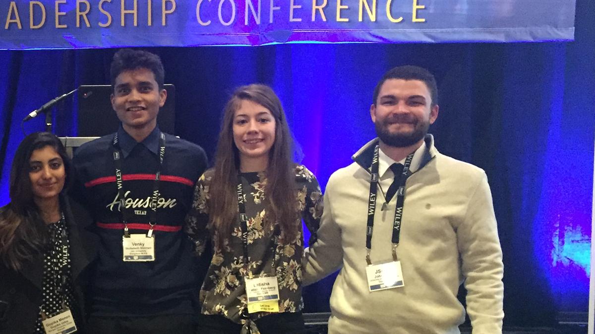Four UMD students who attended IMA Student Leadership Conference.