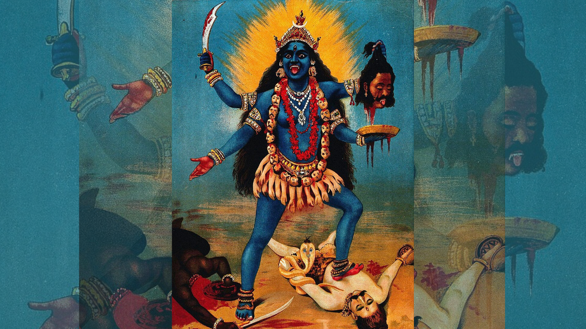 Painting of the Indian goddess Kali
