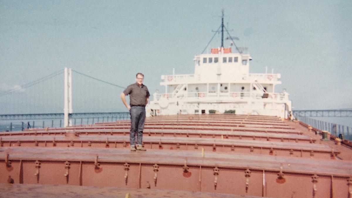 Archie Vomachka on the Cason J. Calloway Ore Boat