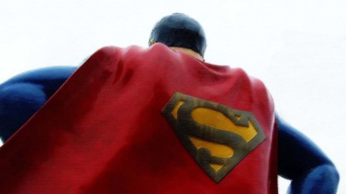An artistic image of Superman