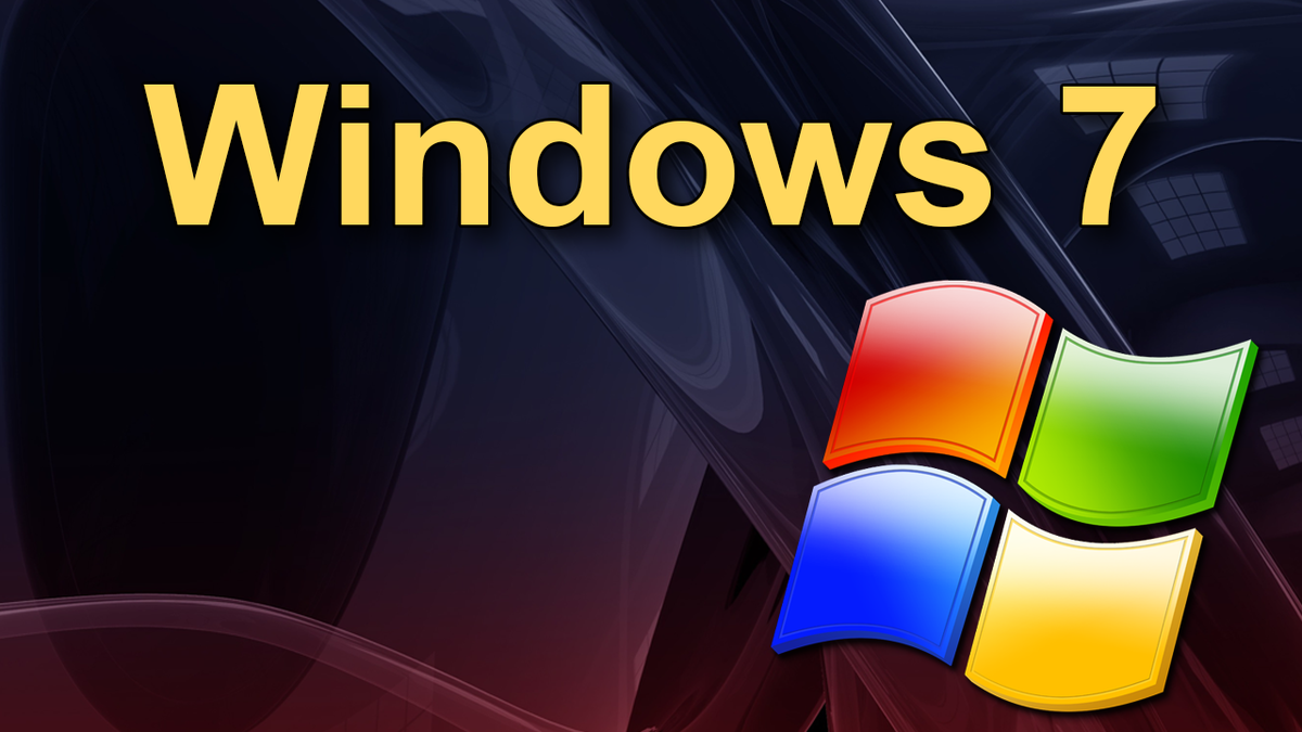 The words Windows 7 with Windows icon