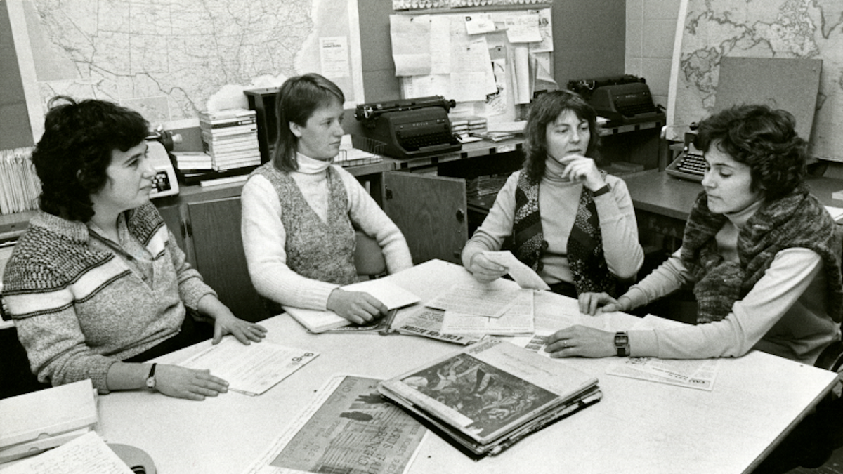 Four women from the wise women radio staff.