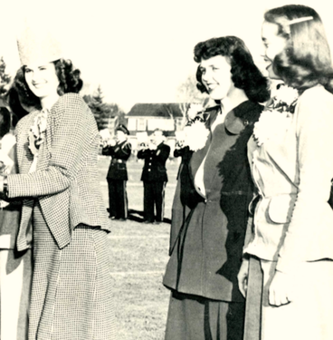 JoAnne Devine (left) with Homecoming Court members Kathleen 