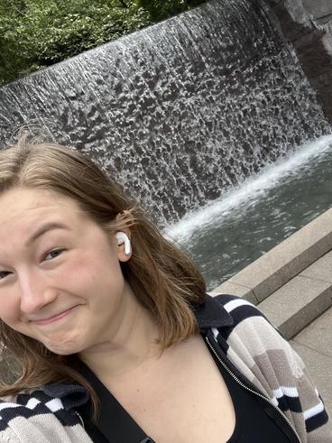 Brooke Eibensteiner grins during her visit to DC