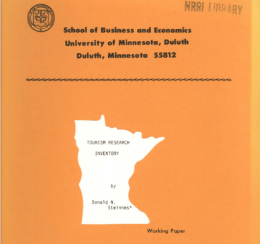 BBER'S Tourism Research Inventory, 1988
