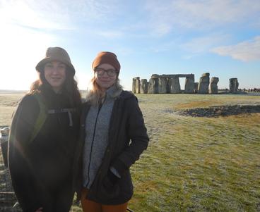 Cassandra and Paige at Stonehenge