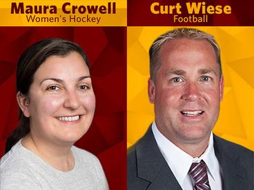 UMD Head Coaches Maura Crowell and Curt Wiese