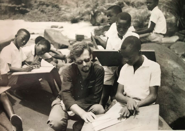 Johan and his students in Sierra Leone.
