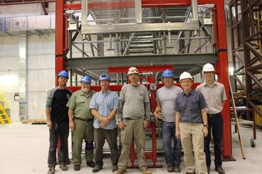 Kyle and his colleagues at the NOνA detector facility in Ash River, Minn. 