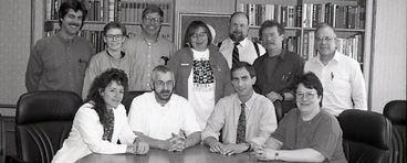 1993 photo of Gay Lesbian Coalition faculty and staff