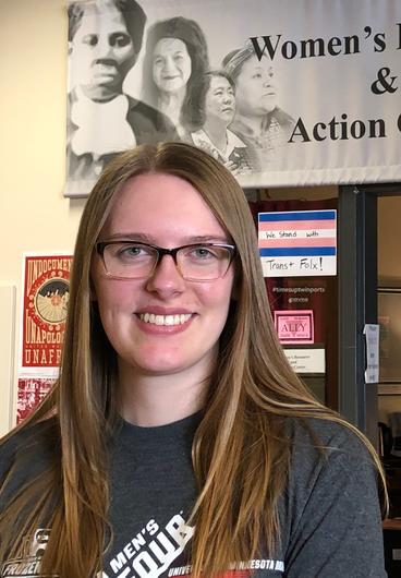Sara Minder is a student advocate in the Women's Resource and Action committee at UMD.
