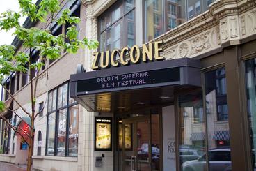 The Teatro Zuccone, hosting UMD short films as part of the Duluth Superior Film Festival. Photo by Cole White.