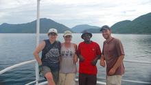 Abbott and crew on Lake Malawi