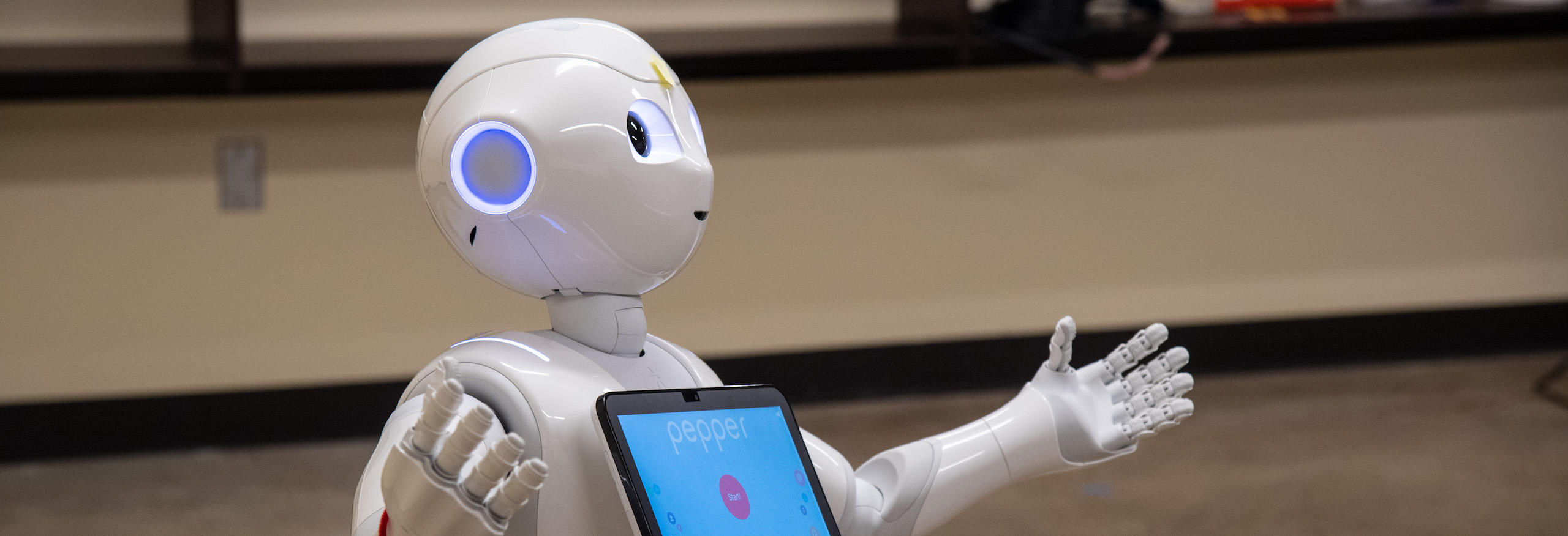 Pepper the robot sings nursery rhymes during a study